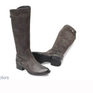 BORN  Cupra Asfalto Distressed Boho Leather Suede Boot, 10